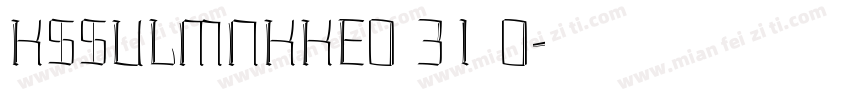KSSULMNKKE0 31 0字体转换